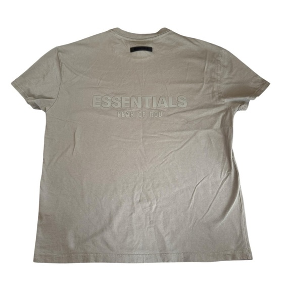 Fear of God Essentials Logo T-Shirt | Light Taupe | XXS (Fits Oversized) - Picture 2 of 5